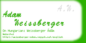adam weissberger business card